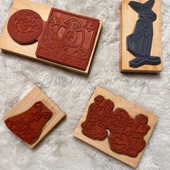 Easter wood stamp lot - Picture 2 of 2
